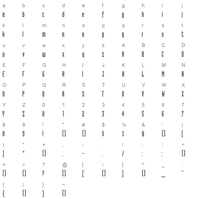 ASSEAS Character Map