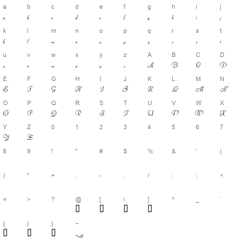 Bienville_0 Character Map