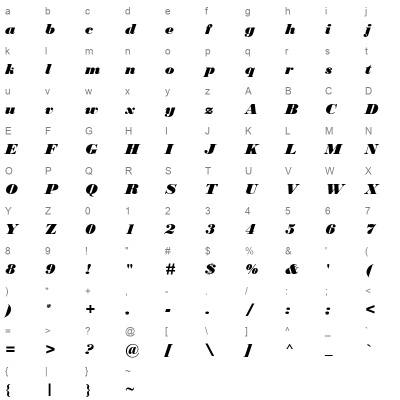 BOD_BLAI_1 Character Map