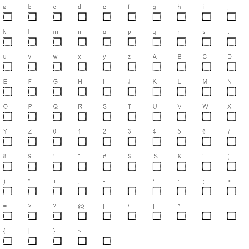 borders2 Character Map