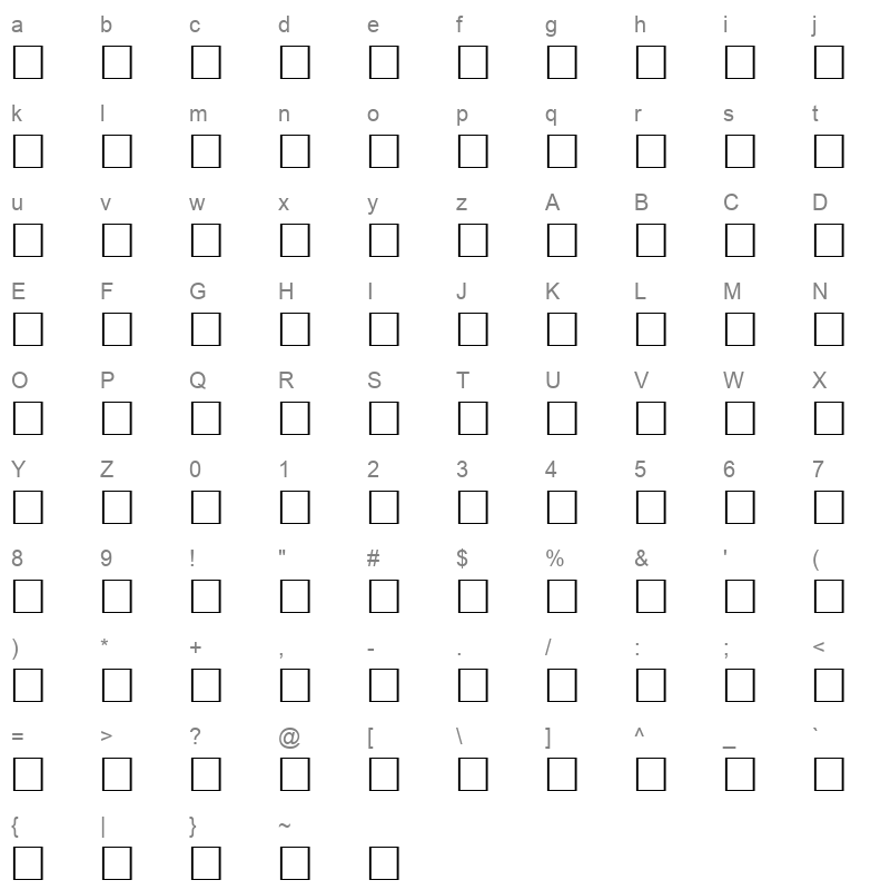 bullets5 Character Map