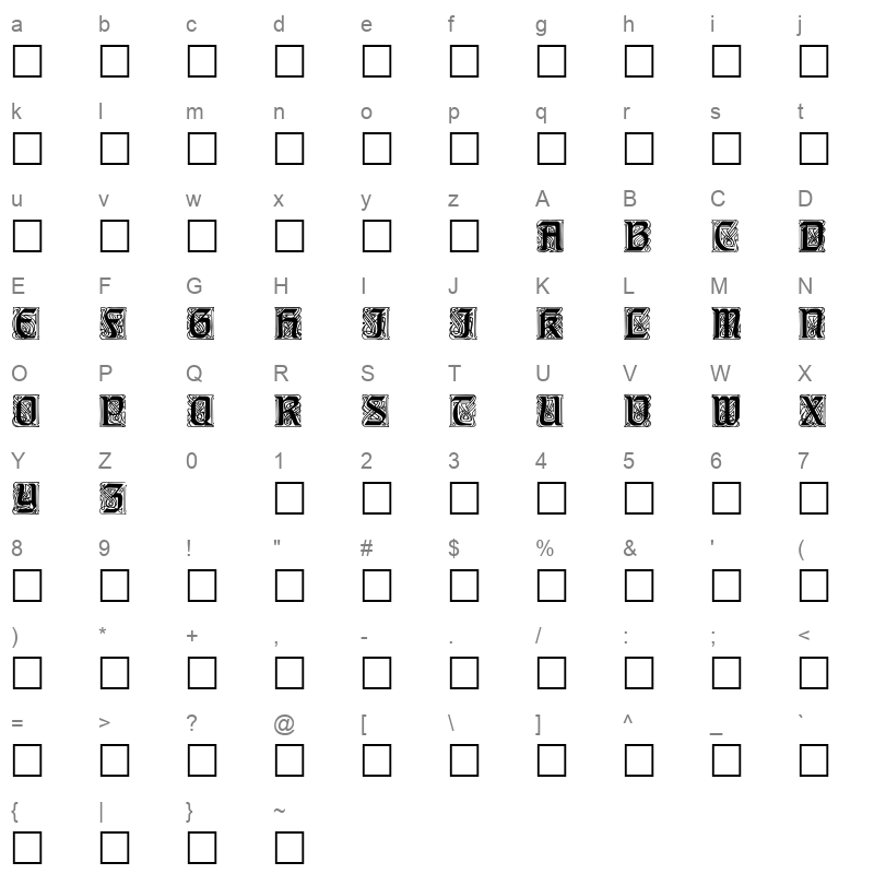 CACC_ Character Map
