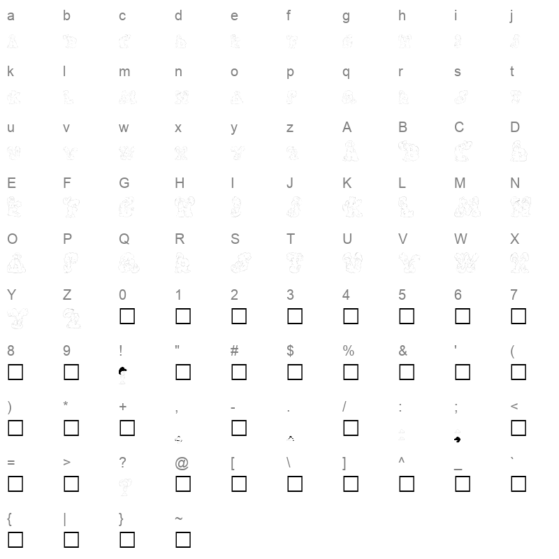 CAROLCHK Character Map