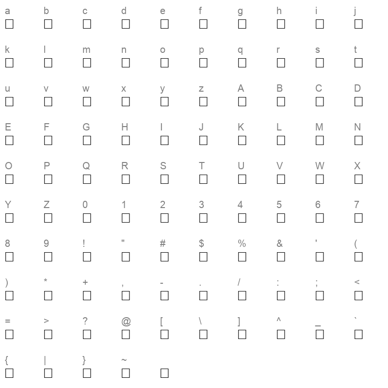CARRKEYS Character Map