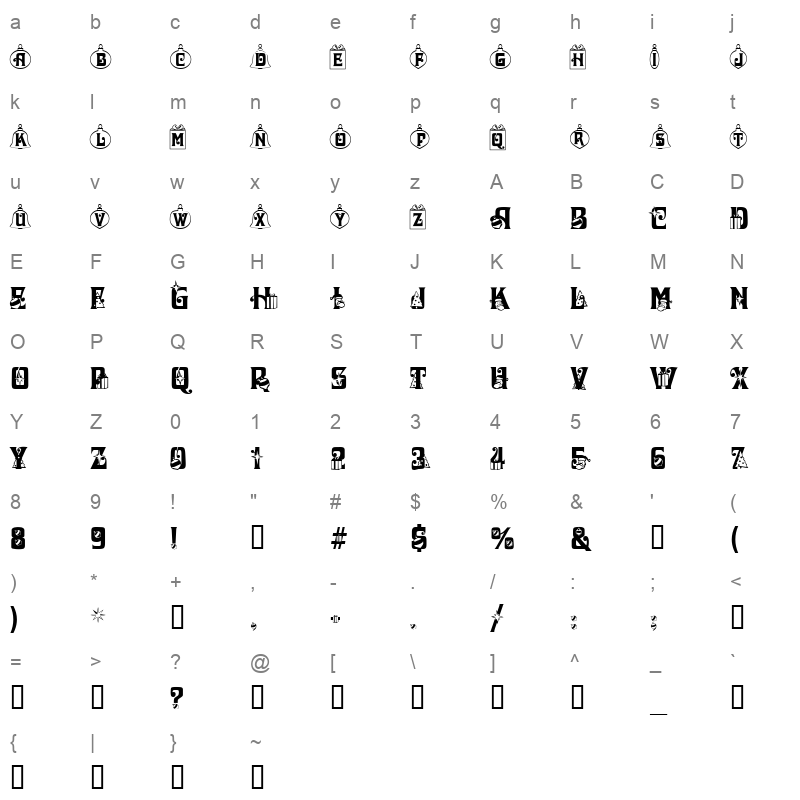 CHRISTM Character Map