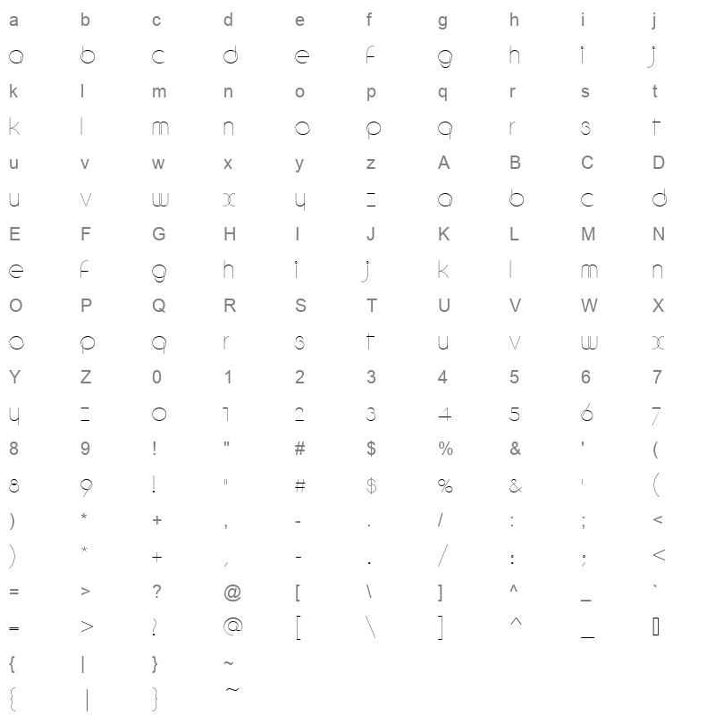 circlen Character Map