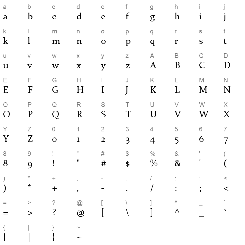 CONSTAN_1 Character Map