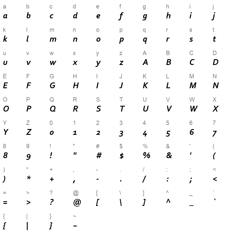 CORBELZ_1 Character Map