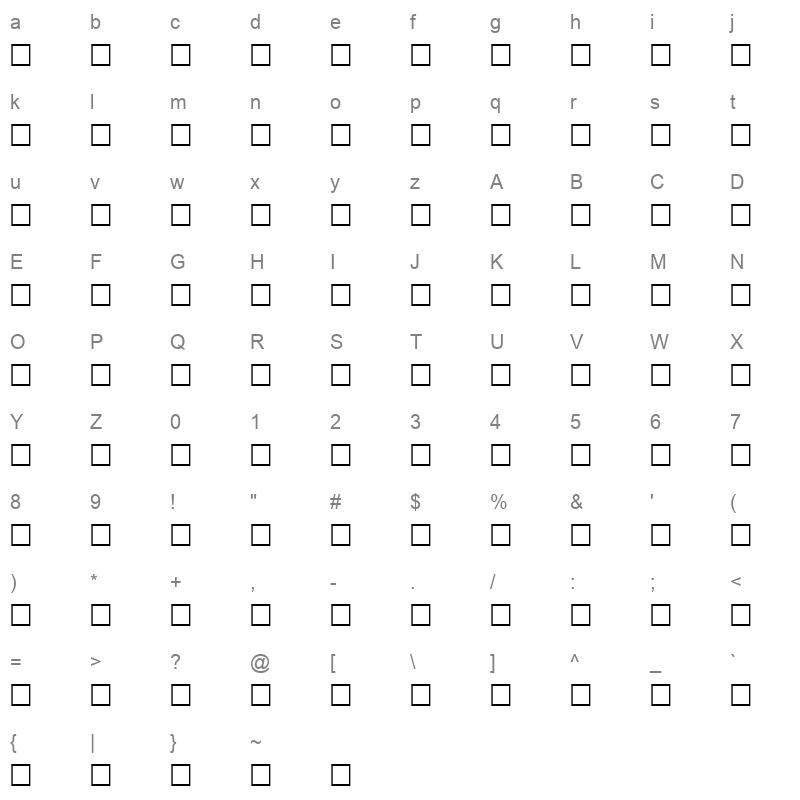 dynamit Character Map