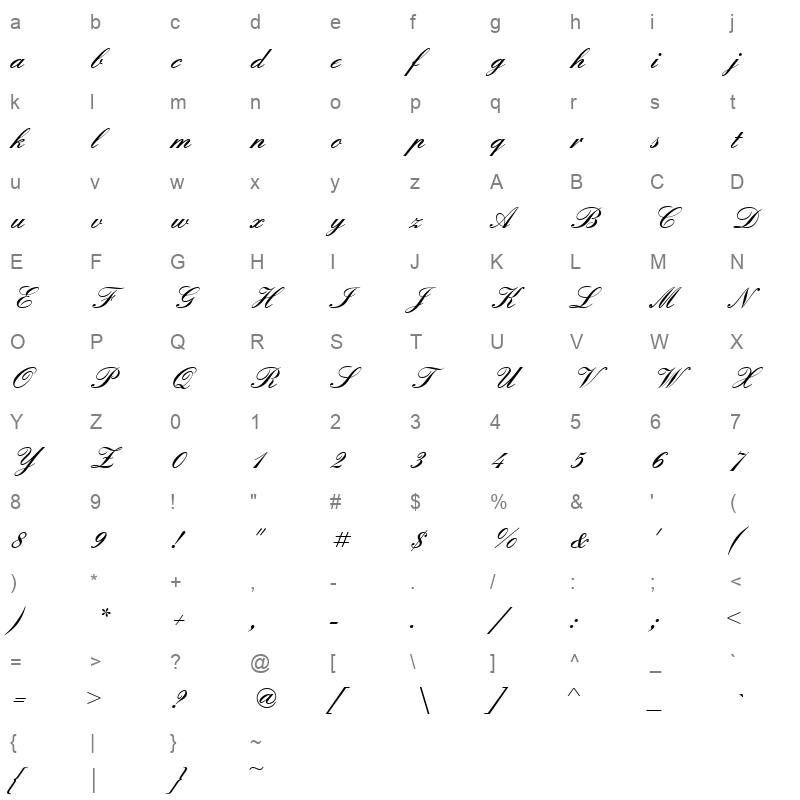 e006004t Character Map