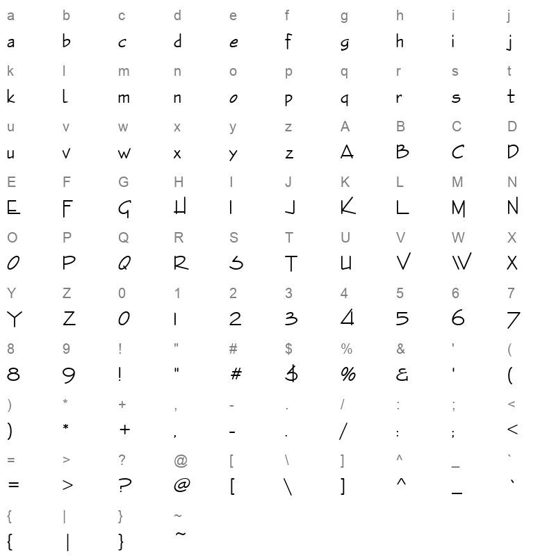 e017000d Character Map