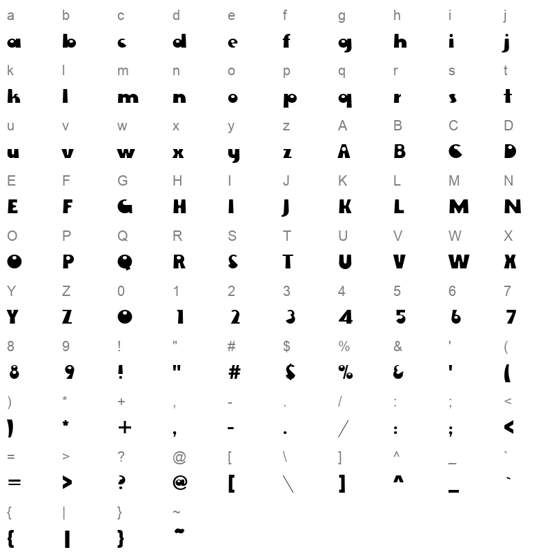 e029000d Character Map