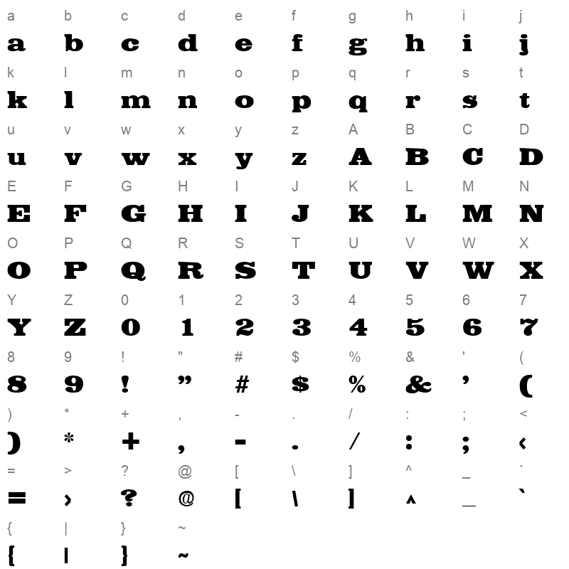 egyp Character Map
