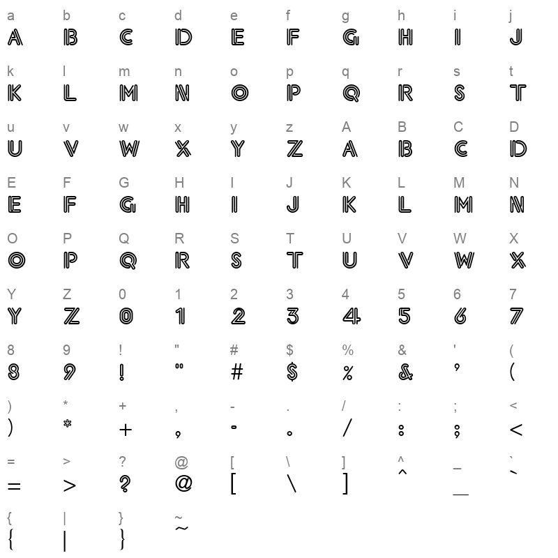 eklektcn Character Map