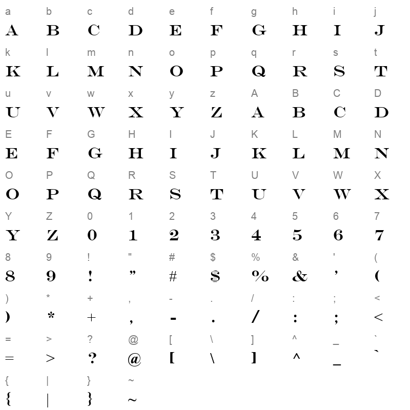 ENGR_1 Character Map