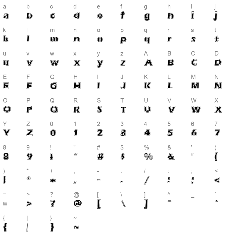 erascntn Character Map