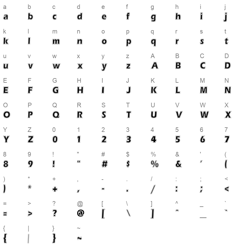 erascon1 Character Map