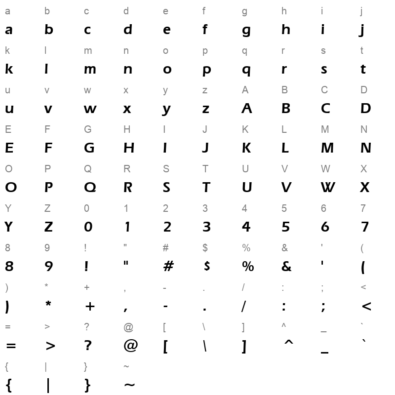 erasd_1 Character Map