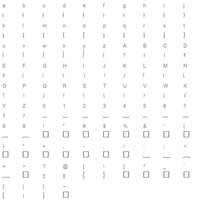 fences Character Map