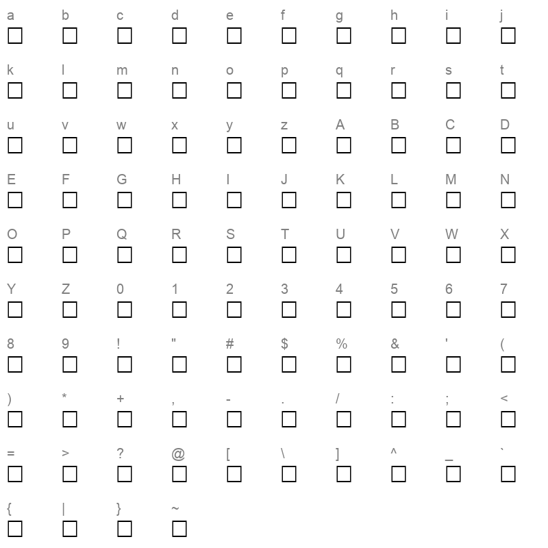 GANPTI-2 Character Map