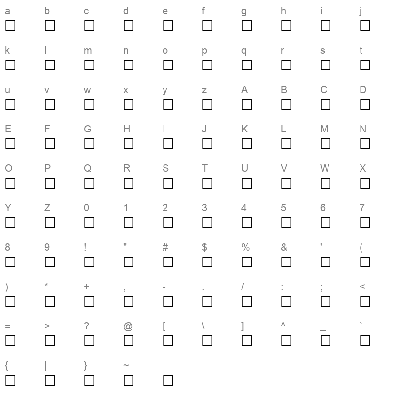 GAURI__2 Character Map