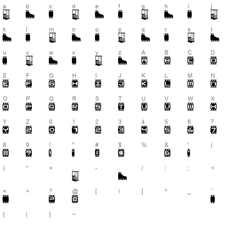 hourph~1 Character Map
