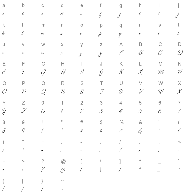 HouseHolidayTT-Script_0 Character Map