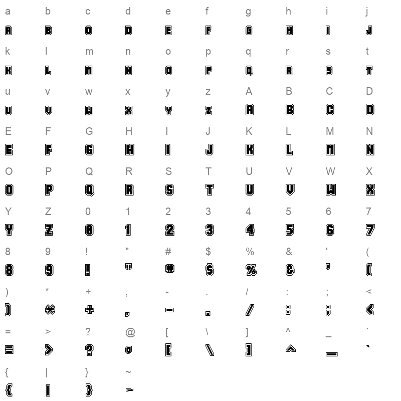 jerse__r Character Map