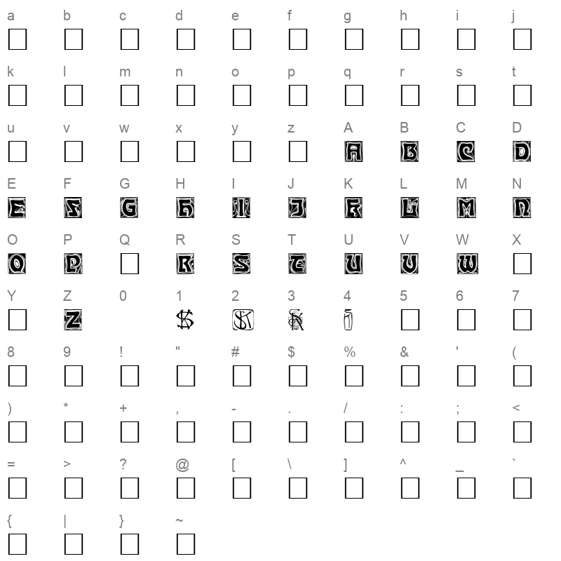 kik__ Character Map