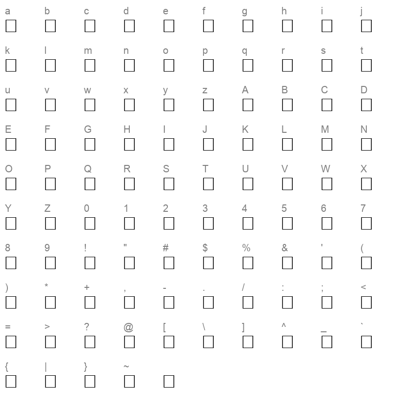 korgene1 Character Map