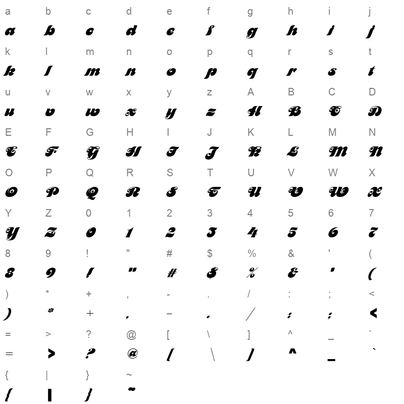 m014000d Character Map