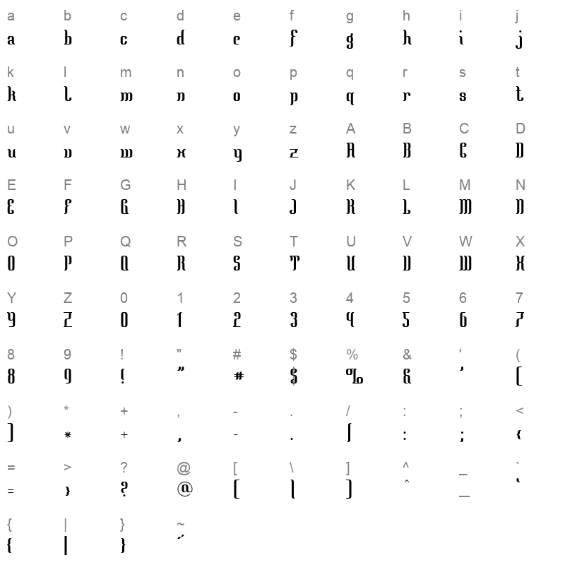 MataHari-Hollandaise_0 Character Map