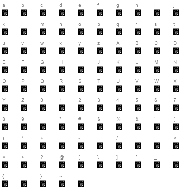 MEDICINE Character Map