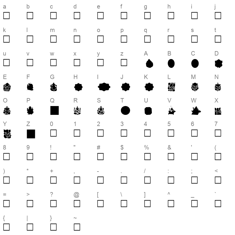MFSYM006 Character Map
