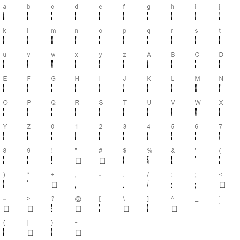 possen Character Map