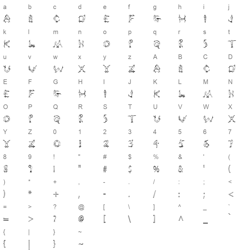 RAD_ Character Map