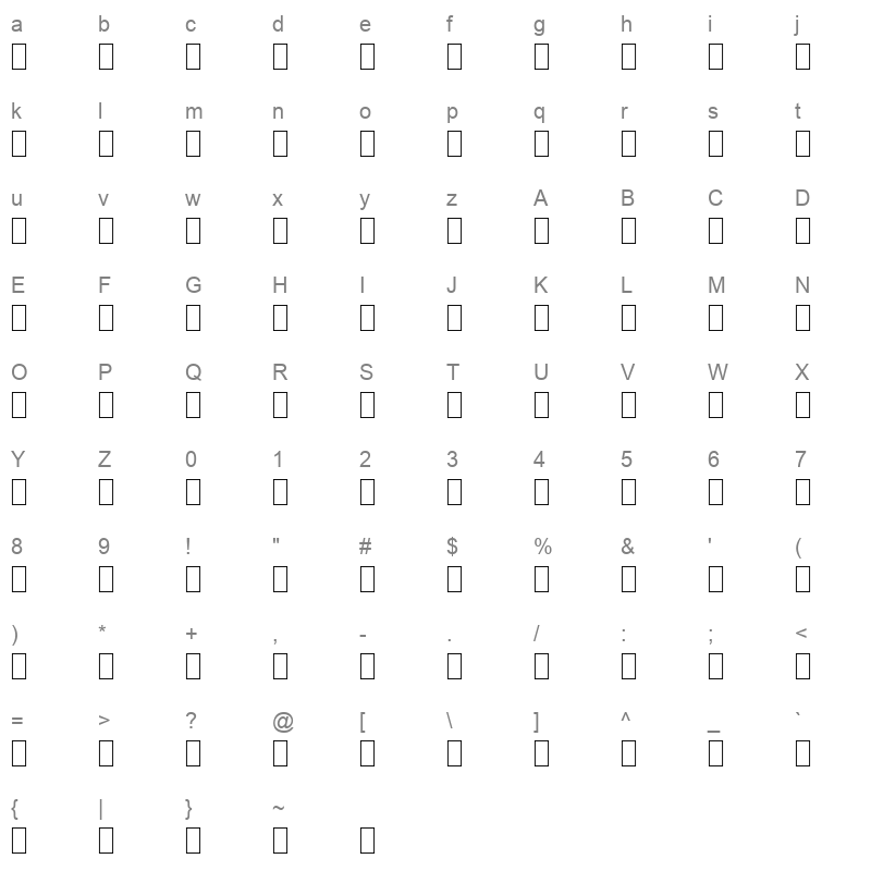 S3371089 Character Map