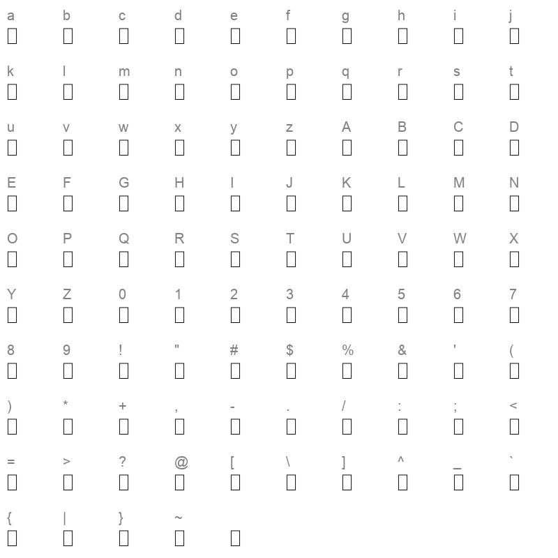 S8243310 Character Map