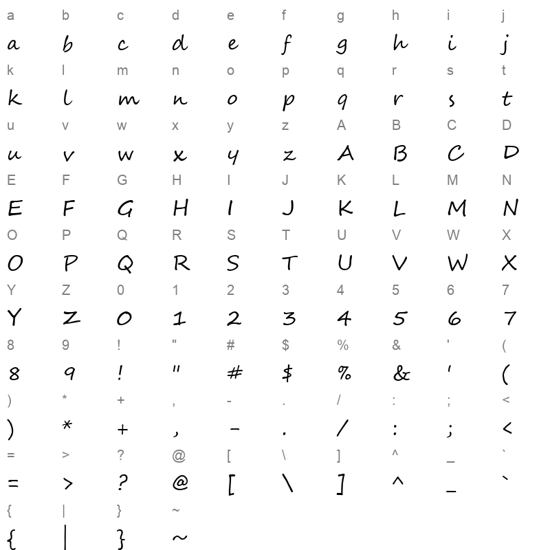 segoesc_1 Character Map