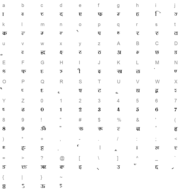 shusha02_1 Character Map