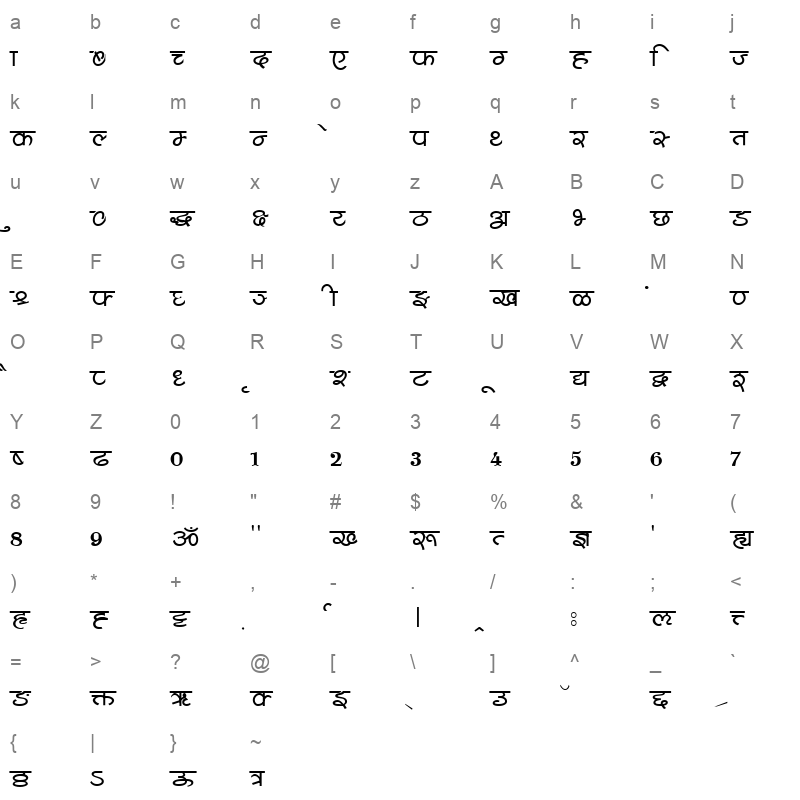 shusha05_1 Character Map