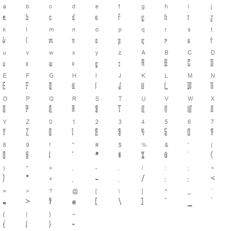 STC__ Character Map