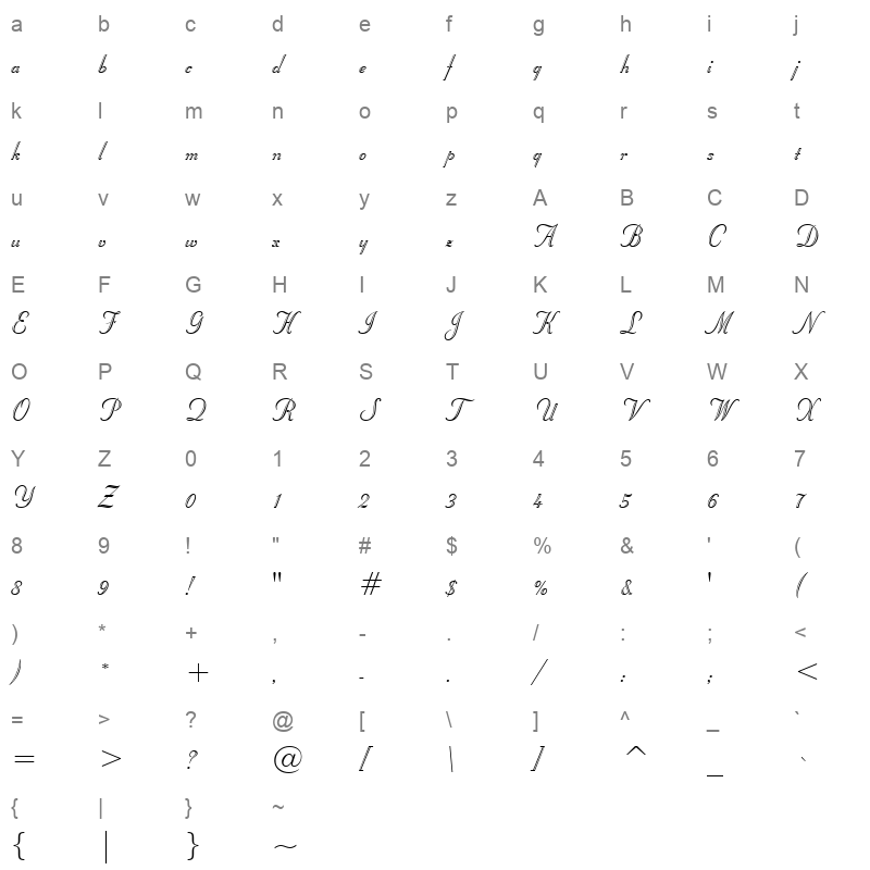 STUYVESN_1 Character Map