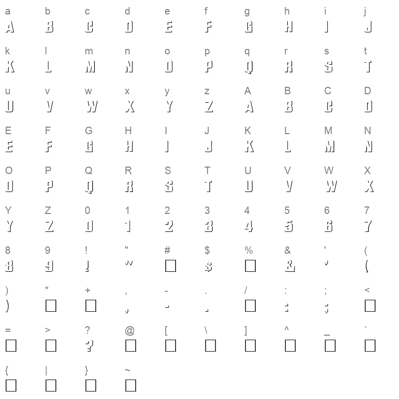 WHAR_ Character Map