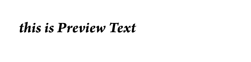 font preview of ArnoPro-BoldItalicSmText