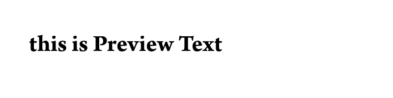 font preview of ArnoPro-BoldSmText