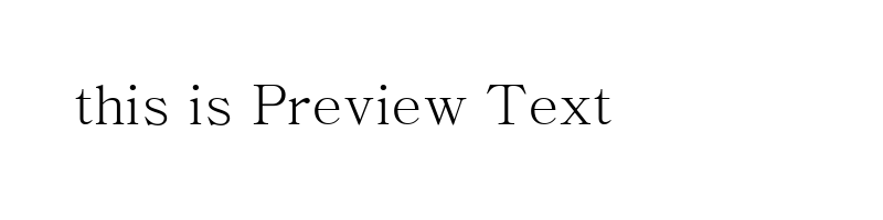 font preview of batang_1