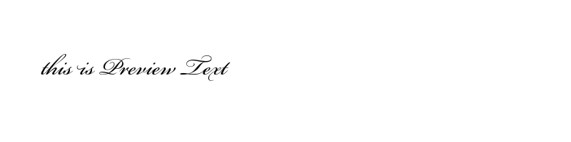 font preview of BickhamScriptPro-Regular