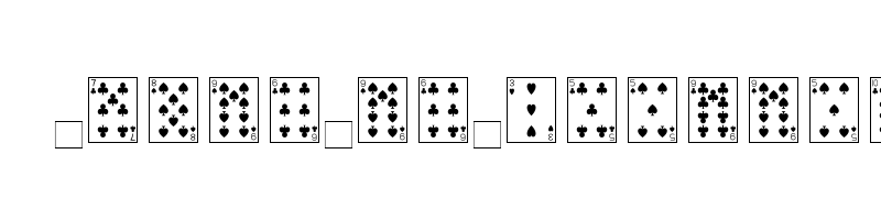 font preview of CARDS