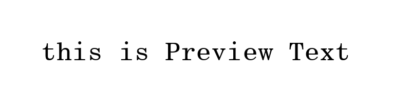 font preview of censbkmn